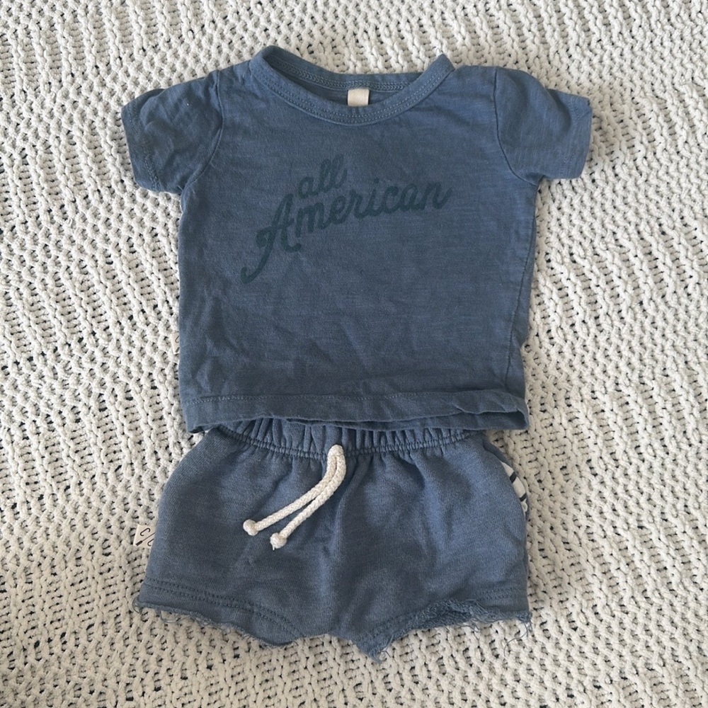 childhoods - All American baby 0-3 months set. Top and shorts